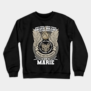 I Am A marie I Never Said I Was Perpect, Family Name, Funny Name Crewneck Sweatshirt